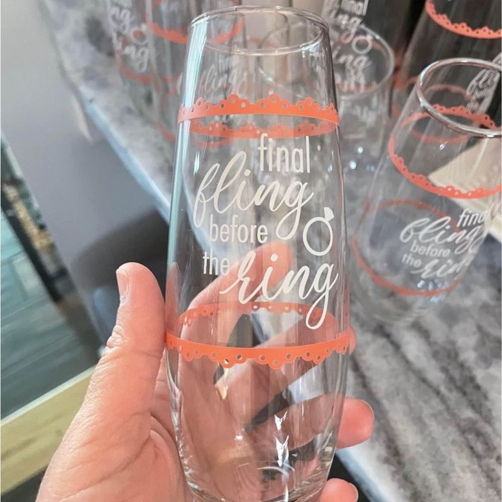 Bachelorette flute glasses